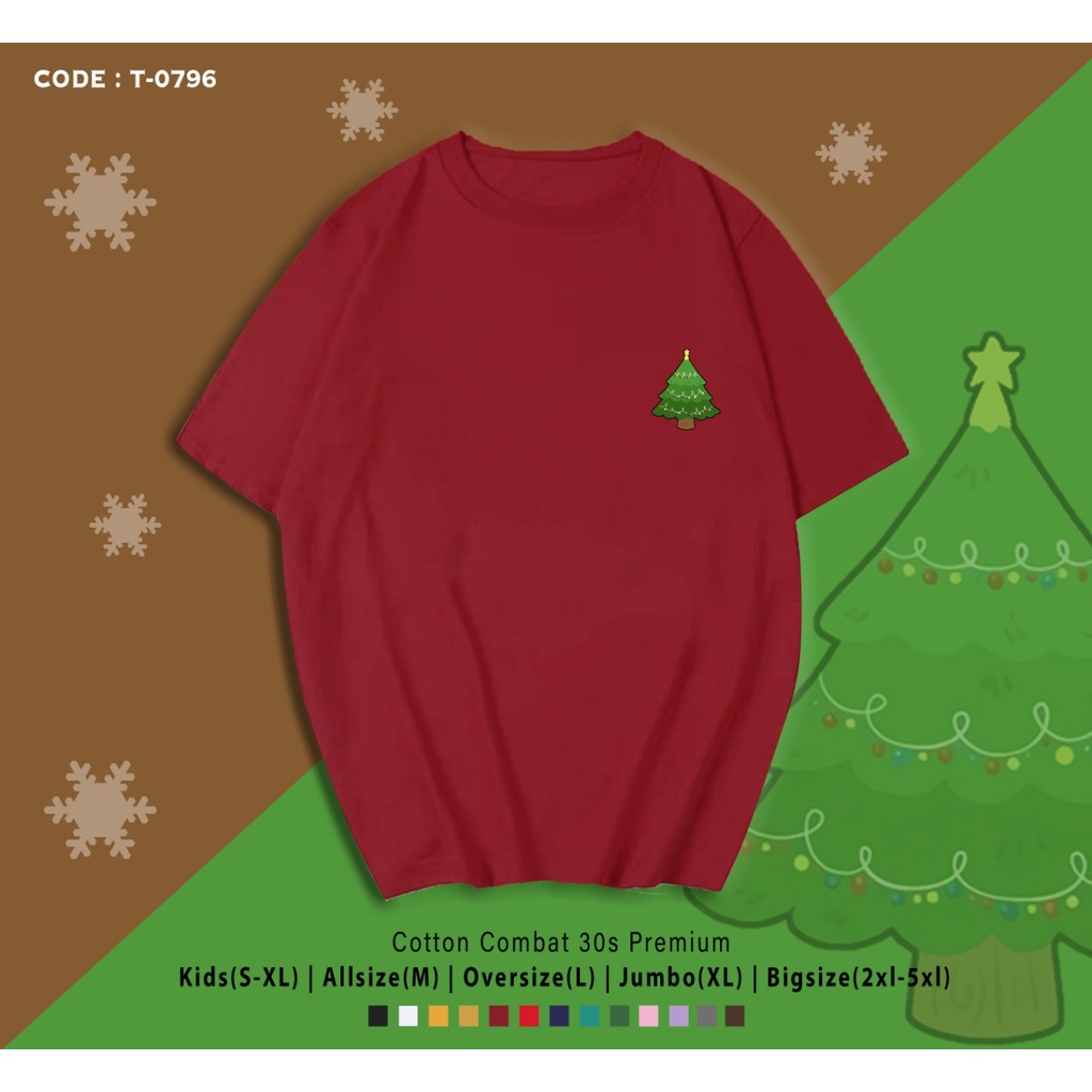 FREE CUSTOM NAMA - T-SHIRT / KAOS CHIRSTMAS TREE / KADO NATAL / CUSTOM TEE / REAL PICTURE