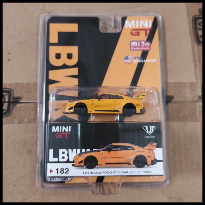 Mini Gt 182 Lb Silhoutte Works Gt Nissan 35Gt Rr Ver.1 Yellow Lbwk