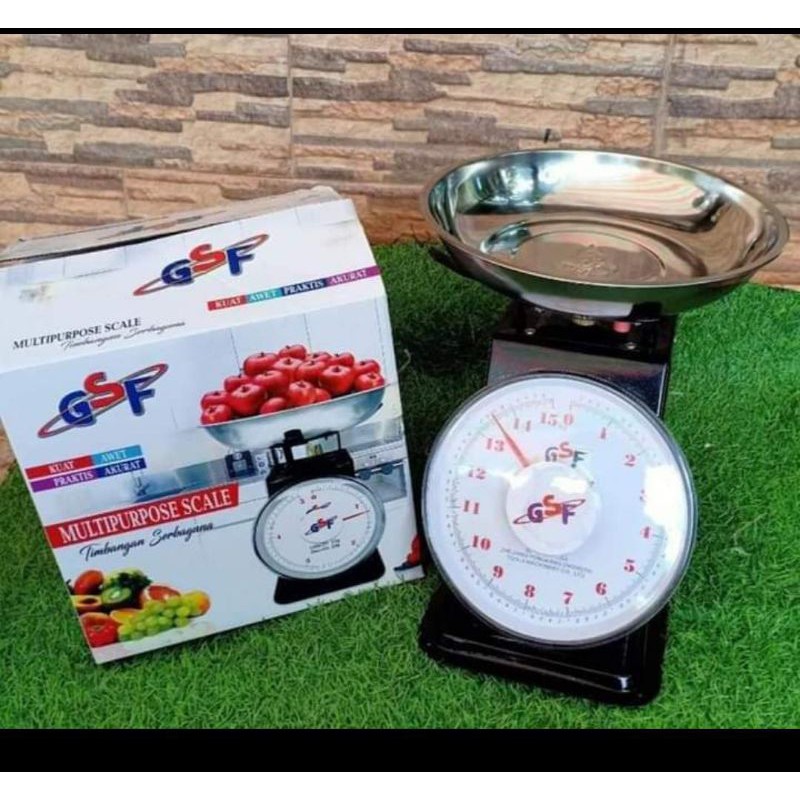 terlaris !!! timbangan GSF 20kg &amp; 15kg timbangan duduk besi stainless 15 kg dan 20 kg