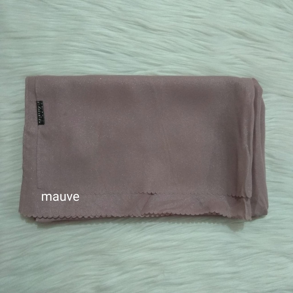 Termurah PASHMINA Nur Shinar LC Azara / PASMINA Glowing Nur Shinar lc/ PASMINA sinar lc-Mauve