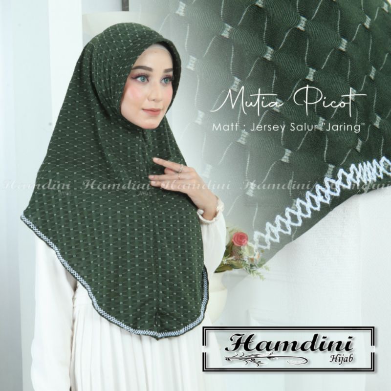 HIjab instan Jersey MUTIA PICOT ori HAMDINI