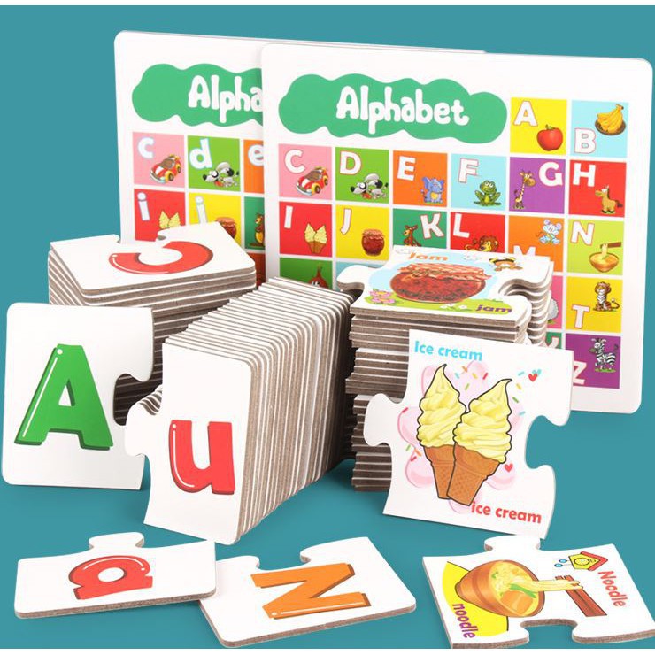 TweedyToys - Mainan Edukasi Kartu Letter Matching Kotak Ungu