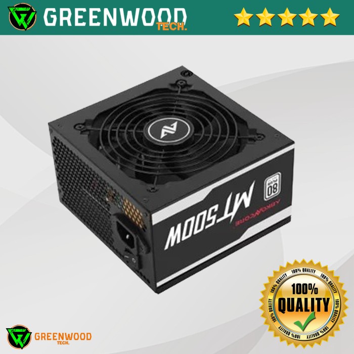 Power Supply ABKONCORE MIGHTY MT500W - 500W 80+ PSU 500Watt PSU