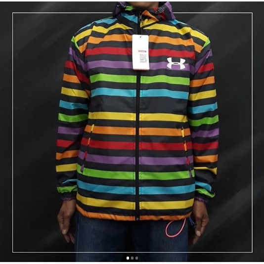 Jaket Parasut Sport UNDER ARMOUR Mtf Rainbow (Waterproof)