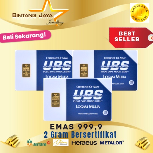 Logam mulia 2gr UBS termurah (LM) Emas 2gr bersertifikat sni batangan