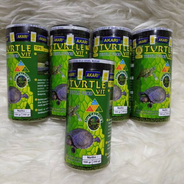 Akari Turtle Vit 100g 100 gr gram Pakan Makanan Pelet Pellet Kura Kura