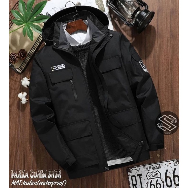 Jaket Parka Waterproof Kombinasi Warna | Jaket Parka Pria/Cowok Anti Air Berkualitas Premium Quality