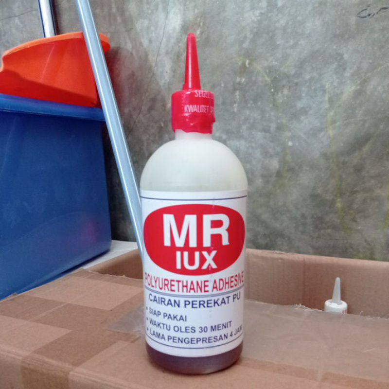 

Lem MR IUX kemasan 400 gram. lem PU. Lem Madu. Lem Busa MR IUX isi 400 gram