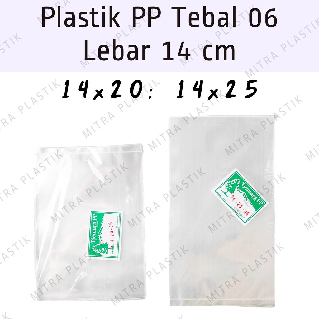 Jual Plastik Pp Lebar 14 Tebal 06 14x20 14x25 Kantong Bening Transparan Shopee Indonesia 3028