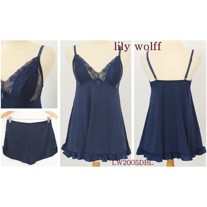 Terlarisseller# Lingerie Setelan Lily Wolff, Bahan Lembut Adem Lw2005Dbl