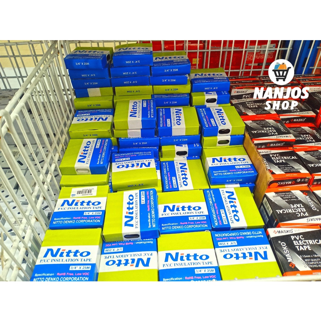 Nitto Isolasi Solasi Lakban Listrik Electrical Insulation Tape P.V.C