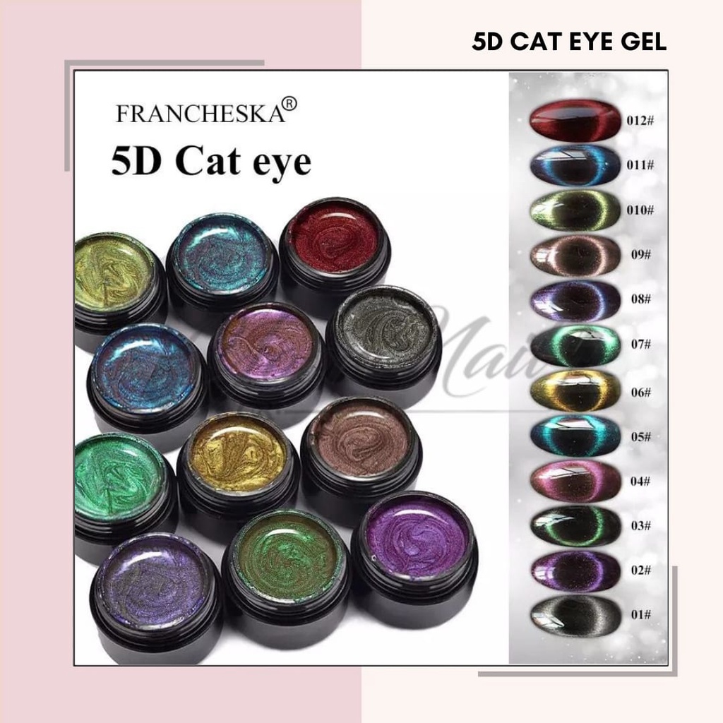 Cat Eye 5D gel  kutek cateye gel polish nail art 5D nailart