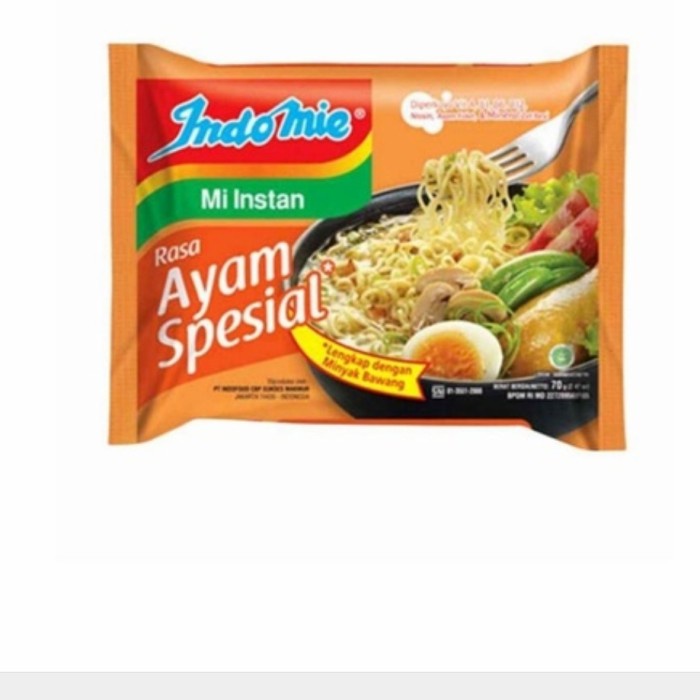 

makanan mie instan indomie rasa ayam spesial 68gr