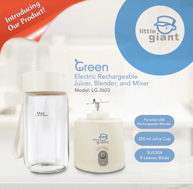 Little Giant Electric Rechargeable Juicer, Blender, and Mixer - LG 3603/Little giant perlatan MPASI