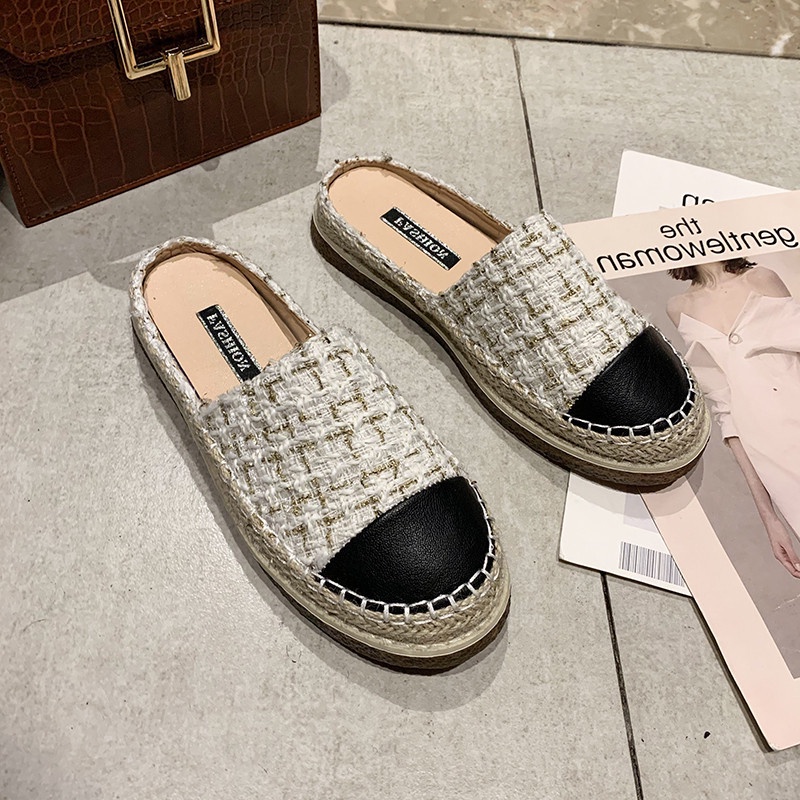 COD BAYAR DITEMPAT !!! 10555 Sandal Espadrilles Slip On Mules