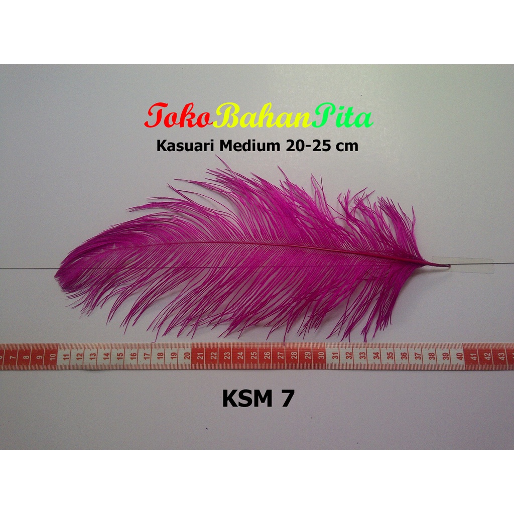 (1 HELAI) BULU DEKORASI 20-25cm KSM 7 | OSTRICH | BULU HIAS | BULU CRAFT | TOKO BAHAN PITA