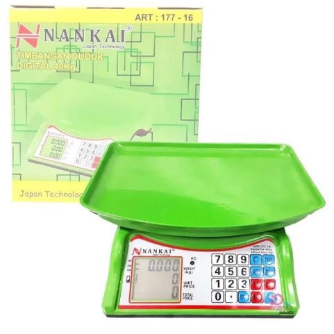 TERLARIS - PALING LARIS Timbangan Duduk Digital Murah Timbangan Buah 40KG/ Digital Computing Scale 40kg Double Display Timbangan 40Kg NANKAI Timbangan Buah Laudry Sayur 40 Kg Original