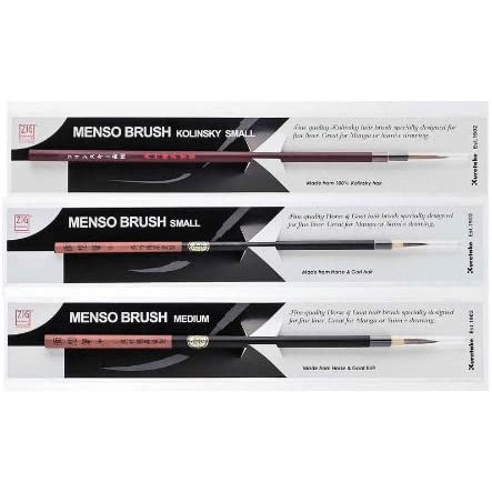 Kuretake Zig Cartoonist Menso Brush - Small, Medium, Kolinsky Small