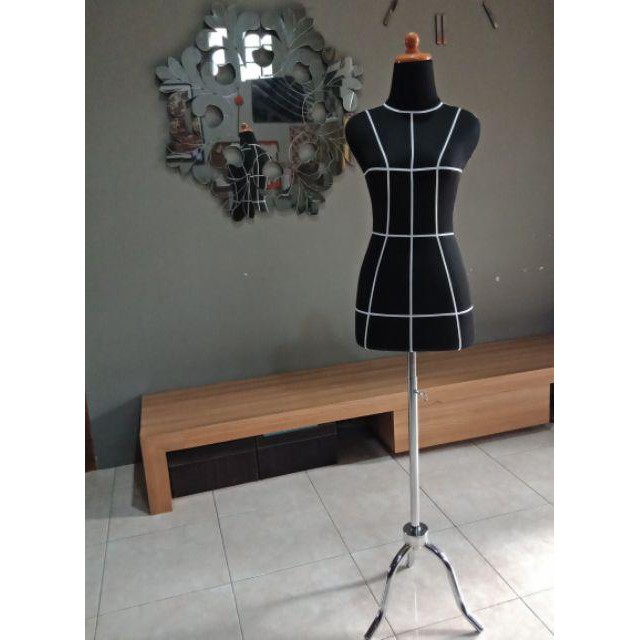 MANEKIN POLA HITAM + KAKI BESI MANEKIN JAHIT PATUNG POLA MANEKIN