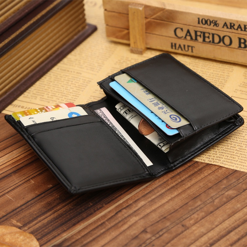 ORIGINAL JINBAOLAI 6113 DOMPET MINIMALIS UANG DAN KARTU KULIT SINTETIS