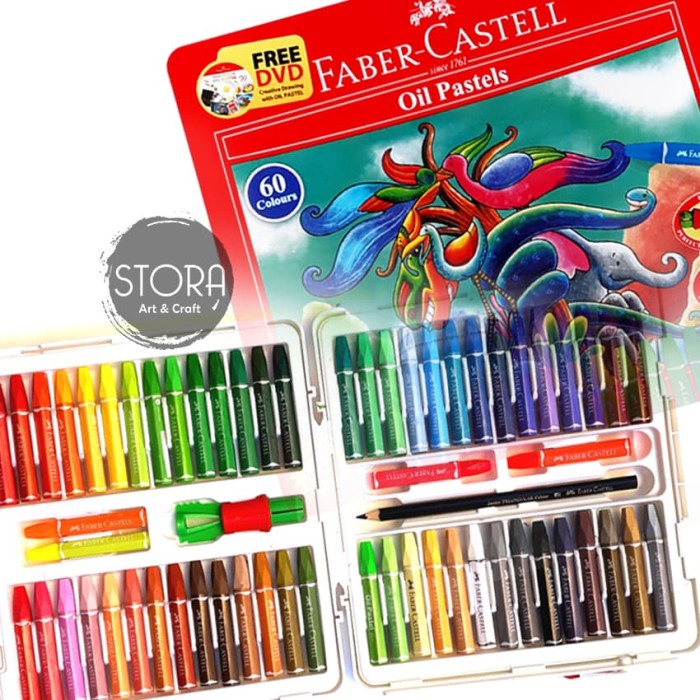 

PASTEL-DRY-OIL- FABER CASTELL HEXAGONAL OIL PASTEL CRAYON 60 COLOURS WARNA -OIL-DRY-PASTEL.