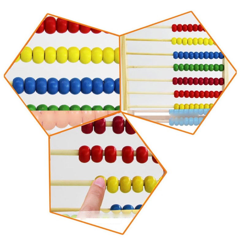 Mary Abacus 10-row Colorful Beads Counting Kid Maths Belajar Mainan Edukasi