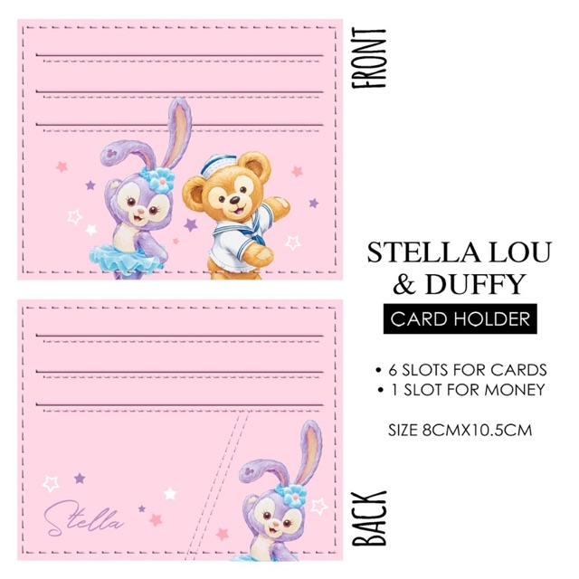 Cardholder Custom Wallet Kecil 6 card dompet kartu stella lou duffy lucu kado  kasih nama