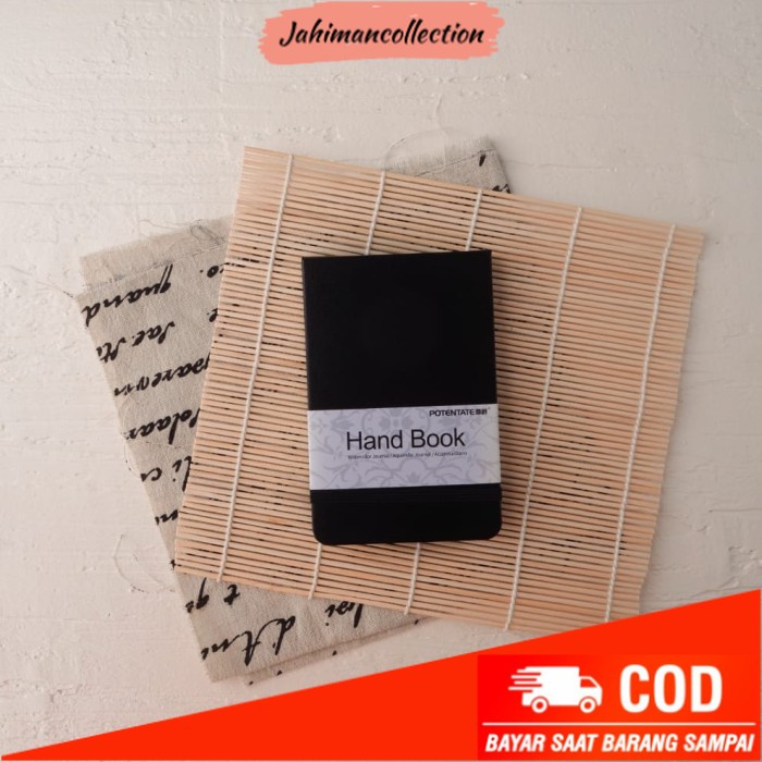

✨ BISA COD ✨ Potentate Watercolor Hand Book 9cm x 14cm - Hitam