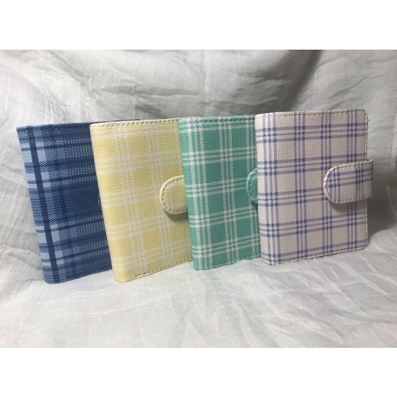 Album Binder Photocard Kotak-Kotak|Album Binder Kpop Kulit|Colector Photocard Kpop|Dompet Photocard/