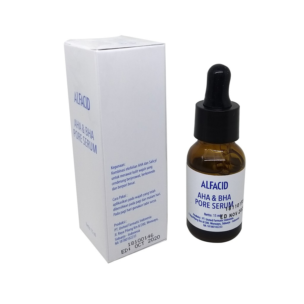 [STOK TERBARU] Primaderma Alfacid AHA BHA PORE Serum 15ml Original / Serum Komedo  BPOM Aman