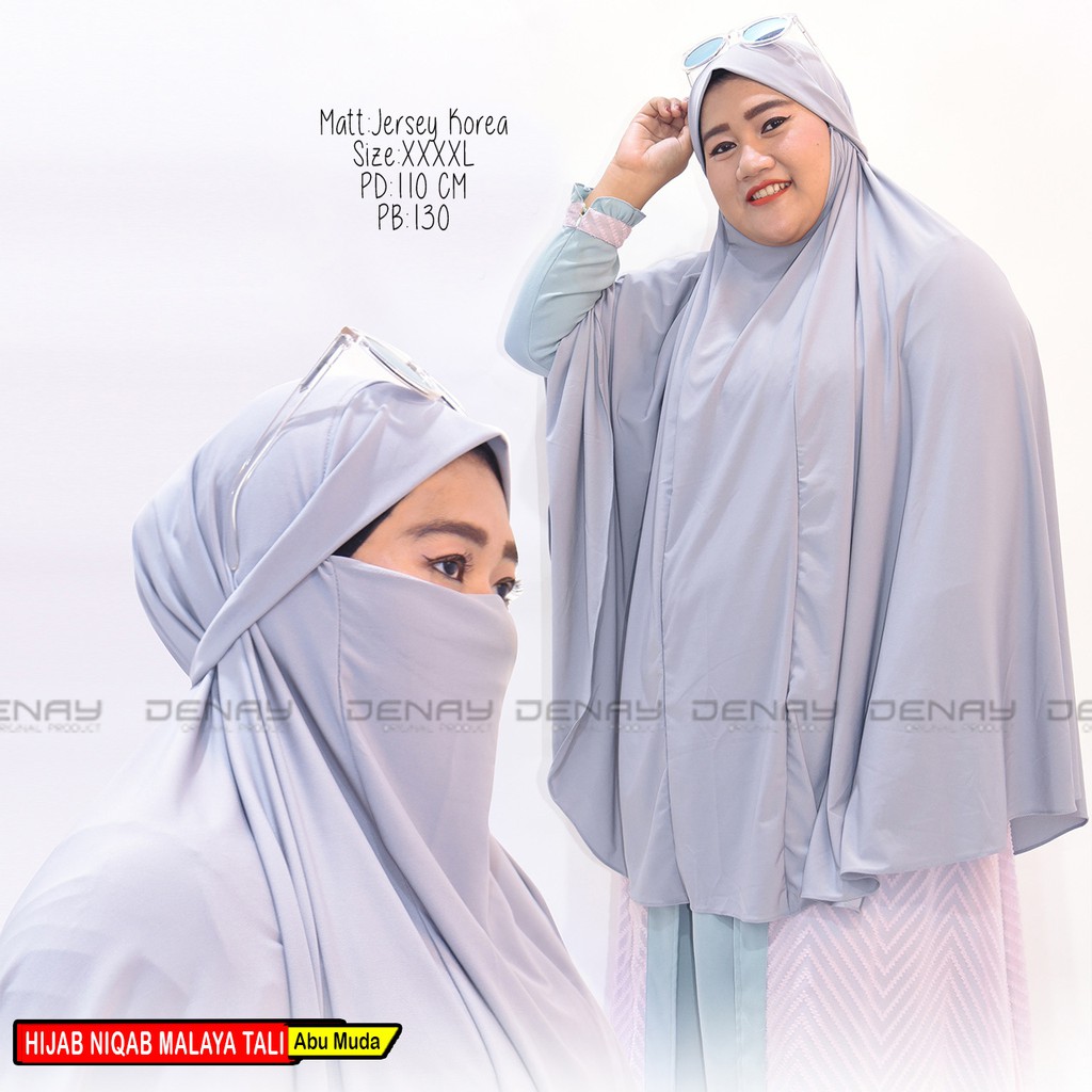 TOKODENAY - Hijab Masker - Niqab Malaya 2in1 - Bahan Jersey - Jilbab Wanita Muslimah - Best Seller