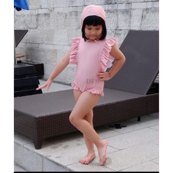 Baju Renang GERALDINE / Pakaian Renang Anak Perempuan / Swim Wear