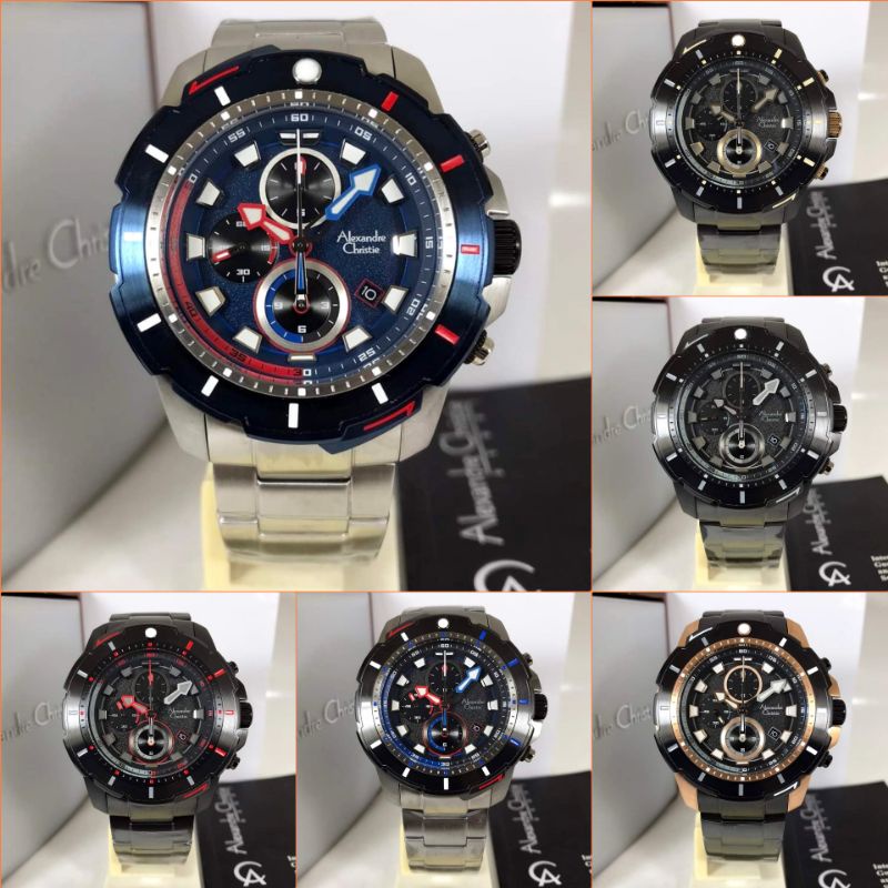 JAM TANGAN PRIA ALEXANDRE CHRISTIE AC 6606 CRONOGRAPH SPORTY ORIGINAL GARANSI 1 Tahun RESMI