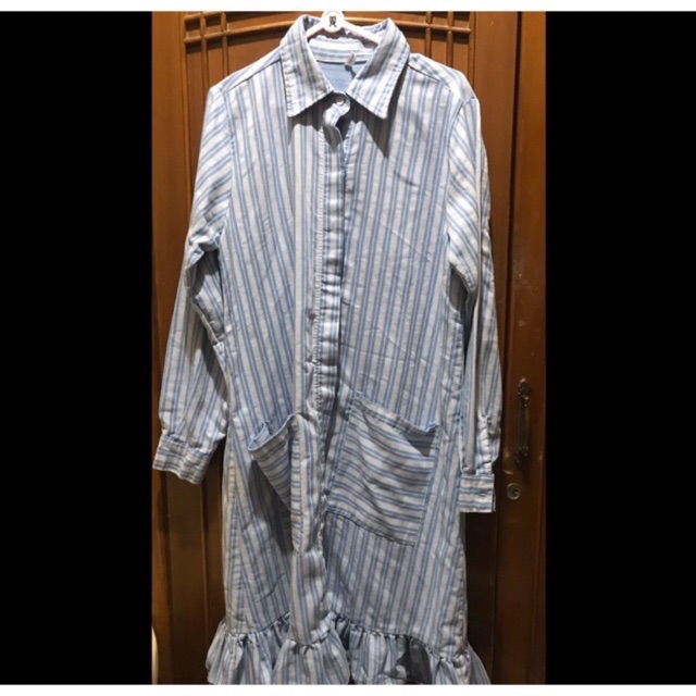 BARU Mayoutfit Gamis salur biru