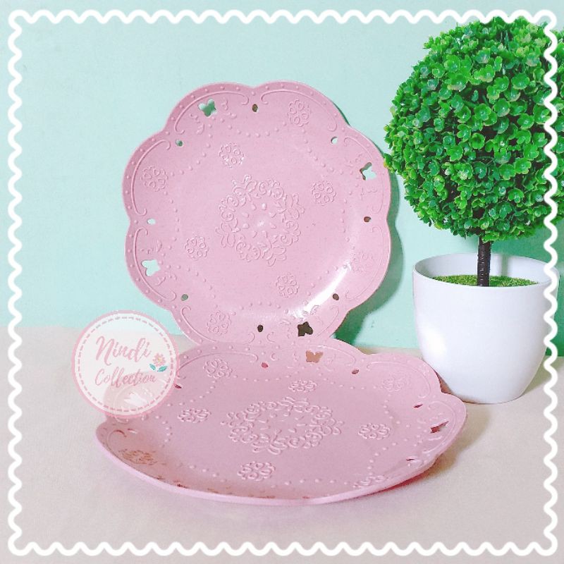 PIRING SHABBY PINK (1SET 3PCS)