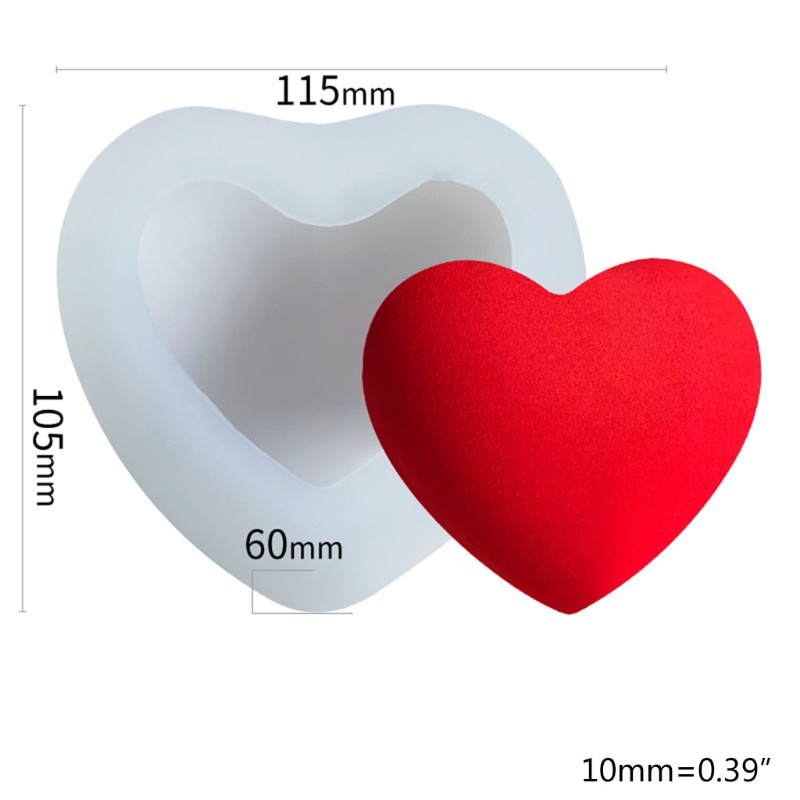 Siy Cetakan Silikon Bentuk Hati 3D Handmade Untuk Dekorasi DIY