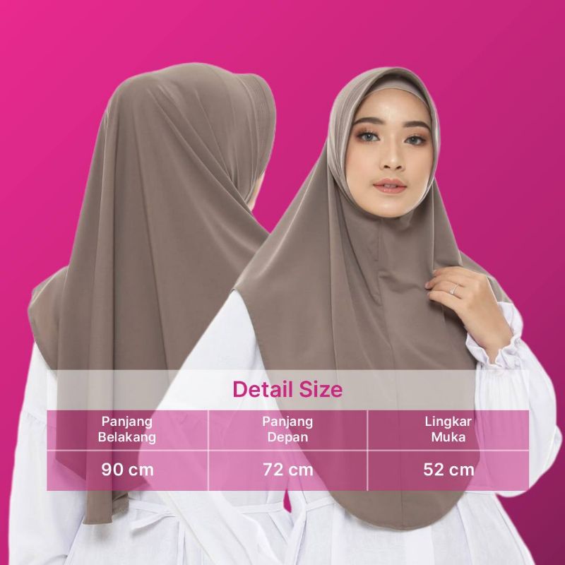 Khimar Jersey Premium / Khimar Pinguin / Khimar Jersey / Jilbab Kerudung Intant-1