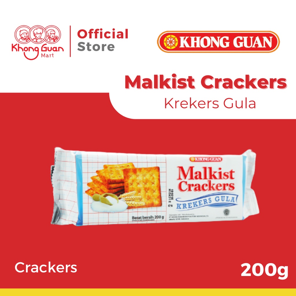 

KHONG GUAN Malkist Crackers Gula Pack 200 Gram