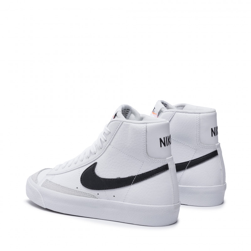 white nike blazers black tick
