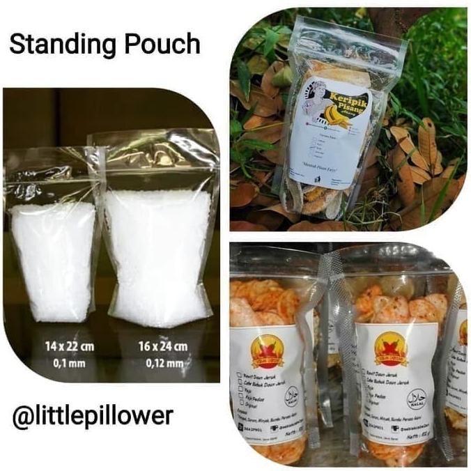 PLASTIK STANDING POUCH UKURAN 14 X 22 1 PAK ISI 50 PCS