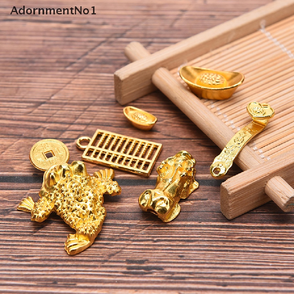 (AdornmentNo1) Sempoa Ingot Bahan Alloy Warna Emas Untuk Kerajinan Tangan / Perhiasan DIY