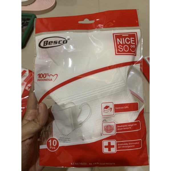 Masker Duckbill, KN95, KF94, NICESO isi 10, NO LETOY (tegak)