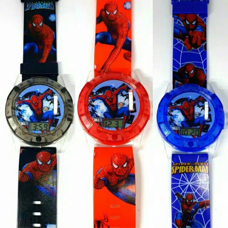 Jam Tangan Anak Proyektor Spiderman