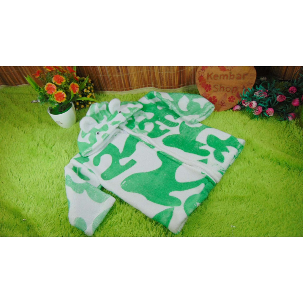 kembarshop Baju Jaket Bayi Newborn 0-12bulan Doreng Mantel Hangat Murah-4