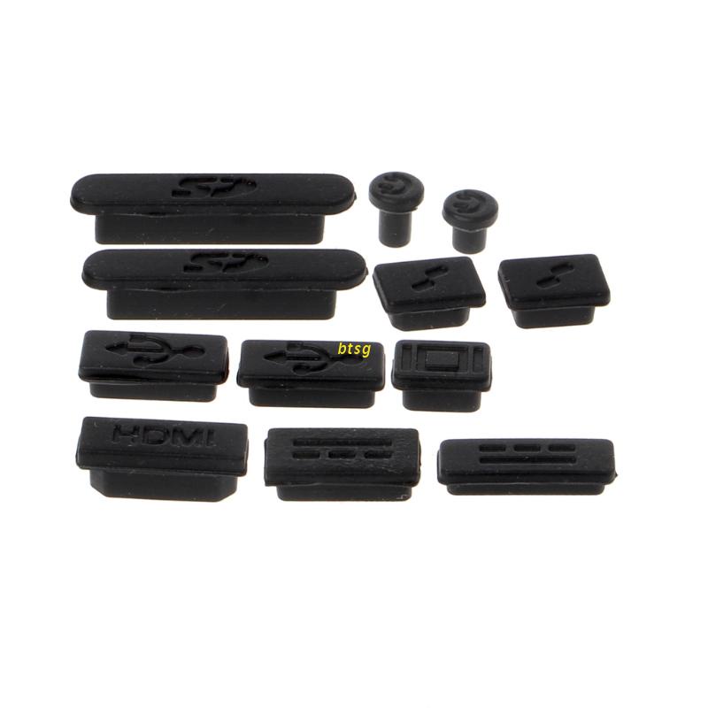 Btsg 12pcs / Set Plug Stopper Silikon Anti Debu Untuk Macbook Air Pro Retina 11 &quot;13&quot; 15 &quot;