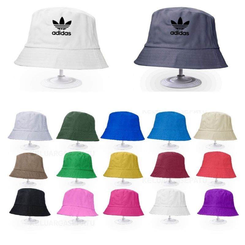 TOPI BUCKET HAT ( AD1DASS 2 )TERMURAH / BUKET POLOS BOLAK BALIK UKURAN ANAK DEWASA UNISEX PRIA WANITA