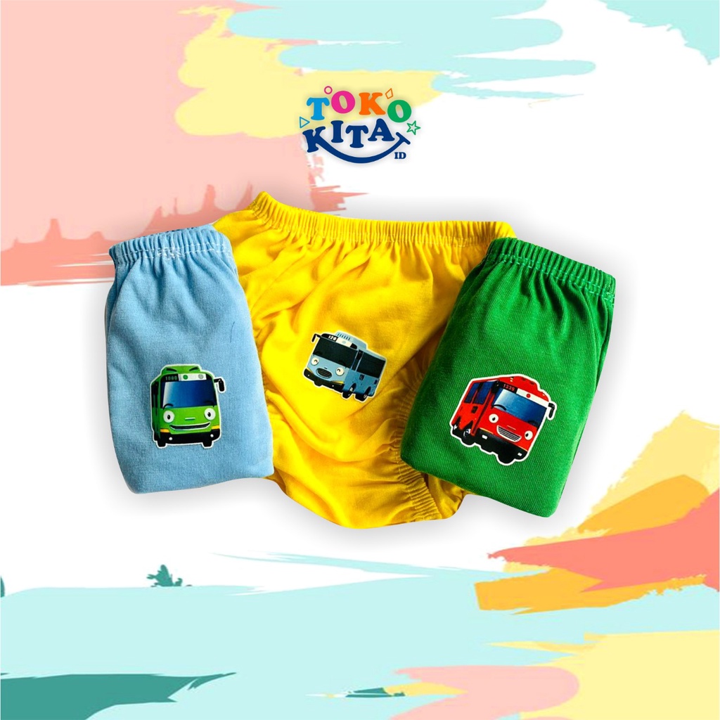 CELANA DALAM ANAK (3 pcs)  CD Laki-laki Little Bus MURAH