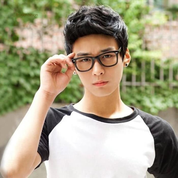 Wig Pria Laki Laki Rambut Palsu Pendek