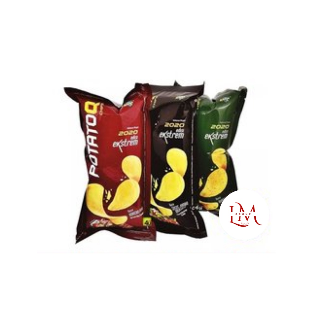 Potato Q Chips Keripik Kentang 1 Pack Isi 10 pcs @28gr