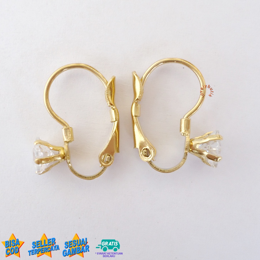 Lovelybutik Anting Titanium Anti Karat Anti Hitam Angel Star Anting Titanium Wanita  Ukuran 0,5 cm